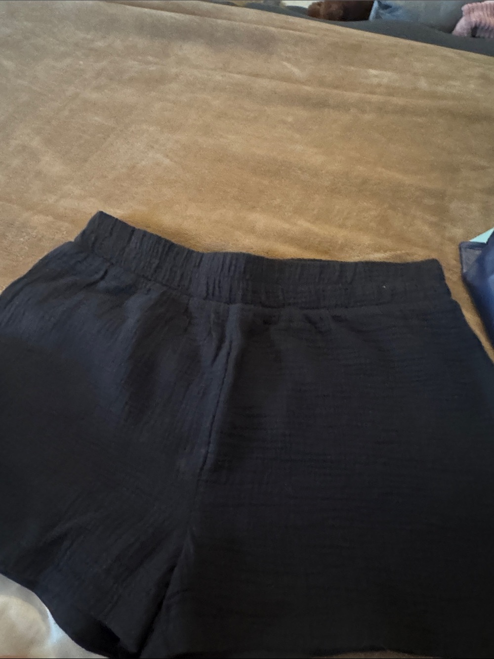 Z Supply Black High-Waist Elastic Shorts